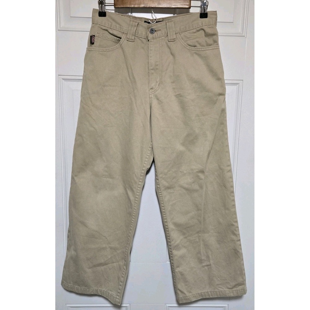 JNCO Xtra Funky Basics Old School Edition Tag 30 (29x25) Khaki Jeans Pants Vtg